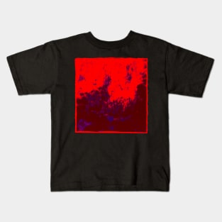 Citywave through Window in Red and Maroon Kids T-Shirt